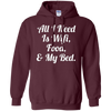 Image of All I Need Is Wifi Food & My Bed TShirt Teen Boys & Girls