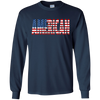 Image of American US Flag Veteran Gift Long Sleeve Shirt for Patriots