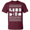 Image of Christmas Ugly Sweater Style T-shirt Gift For Accountant
