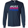 Image of Aries Bisexual Pride Flag Zodiac Sign Long Sleeve T-Shirt