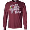 Image of Autism Awareness Elephant Long Sleeve T Shirt