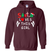 Image of Santa Loves This Girl T Shirt Funny Christmas Gift Shirts