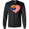 Image of Arizona Flag Shirt USA American Flag T-Shirt Vintage Heart