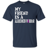 Image of Alzheimer's Awareness T-Shirt For Friends Purple Ribbon Tee