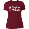 Image of Funny Halloween Wine Lovers Shirt Women Drink Up Witches Tee