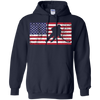 Image of American Flag Hockey USA Patriotic Ice Skating Cool T-Shirt