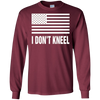 Image of American Flag I Don't Kneel Patriotic T-Shirt