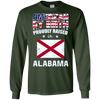 Image of American By Birth Proudly Raised In Alabama Flag Shirt