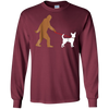 Image of Bigfoot Walking Chihuahua Dog T-Shirt