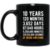 Image of 10th Birthday Gift T Shirt 10 Years Old Being Awesome Tee
