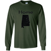 Image of Alabama Distressed Home State light long sleeve t-shirt
