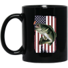 Image of American Flag Patriotic Bass Fishing Shirt for Men Women