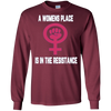 Image of A womens place is in the resistance long sleeve shirt