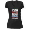 Image of A Proud American Veteran Support Guns Troops Flag LS Shirt