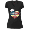 Image of American Flag Nursing Heart National Nurse Week T-shirt