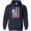 Image of American Flag Mountain Biking Shirt Long Sleeve Bike Lover
