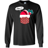 Image of Santa Stuck In Chimney T Shirt Funny Christmas Pocket Gift
