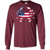 Image of T-shirts de drapeau américain: T-shirt USA de contour d'animal de crabe
