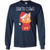 Image of Santa Claws Cat Lovers Long Sleeve Shirt