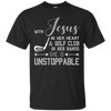 Image of AVEC JESUS A SA HEART & GOLF CLUB HANDS SHE IS T-shirt