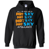 Image of All I Remember Is Dirt Sky Ambulance Funny Motocross T-Shirt