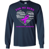 Image of Alzheimer's Awareness Shirt For My Hero Ribbon Heart Tee