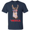 Image of 'Merica Llama Patriotic USA July 4 Sunglasses Funny T-Shirt