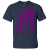 Image of Alzheimer's Awareness USA Flag, Purple Ribbon and Dove shirt