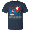 Image of Santa Riding Shark Merry Xmas Gift Tshirt
