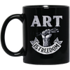 Image of Art is Freedom great t shirt for artists who love to draw