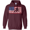Image of American Flag Hockey USA Patriotic Ice Skating Cool T-Shirt
