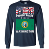 Image of American By Birth Proudly Raised In Washington Flag Shirt