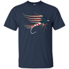 Image of American Flag Salmon Fly T-Shirt