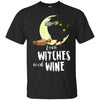 Image of Funny Halloween T Shirt Even Witches Need Wine Shirt