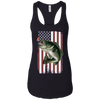 Image of American Flag Patriotic Bass Fishing Shirt for Men Women