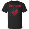 Image of American Patriot Freedom Liberty Heart T Shirt Memorial Gift