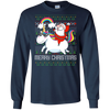 Image of Santa Riding Unicorn Merry Xmas Gift Tshirt
