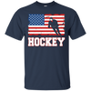 Image of Tshirt de hockey de drapeau américain patriotique