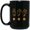 Image of American Sign Language ASL BOO Halloween T-shirt
