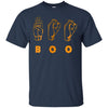 Image of American Sign Language ASL BOO Halloween T-shirt