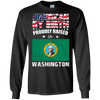 Image of American By Birth Proudly Raised In Washington Flag Shirt