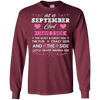 Image of As A SEPTEMBER Girl I Have Three Sides TShirt Birthday Gift