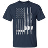 Image of 'Patriotic Fishing USA Flag' Cool Fishing July 4th Shirt