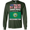 Image of American By Birth Proudly Raised In Washington Flag Shirt