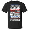 Image of A Proud American Redneck Support Guns Troops Flag T Shirt
