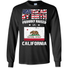 Image of American By Birth Proudly Raised In California Flag Shirt