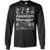 Image of Assistant Manager Product Label T-Shirt Mens Womens