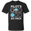 Image of Pilot's Six Pack T-Shirt | Flight Instruments Aviation Shirt