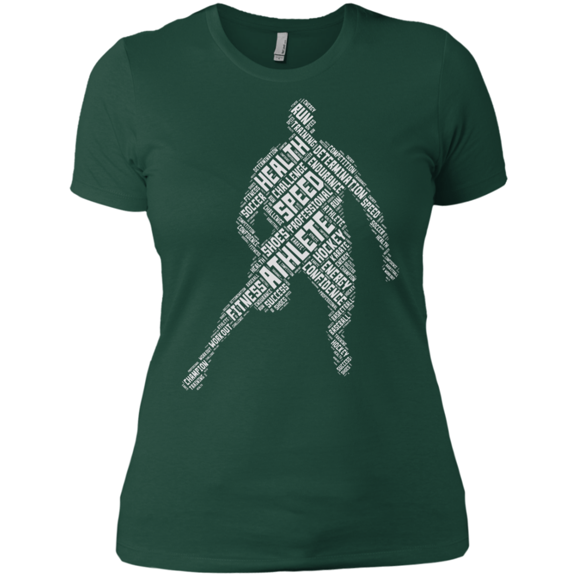 Athlete Gym Fitness Sports T-shirt Word Cloud