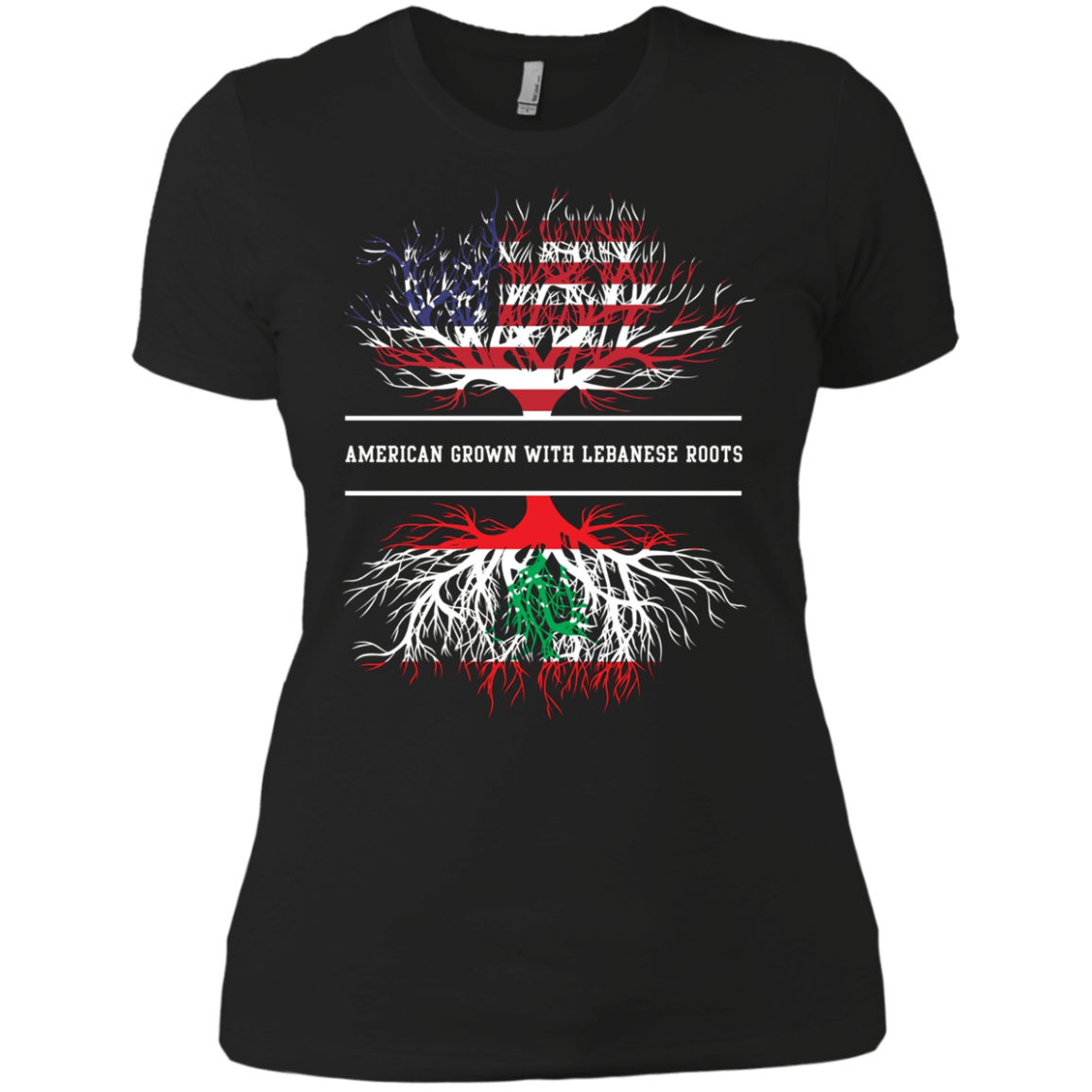 American Grown With Lebanese Roots T-Shirt Lebanon Tee
